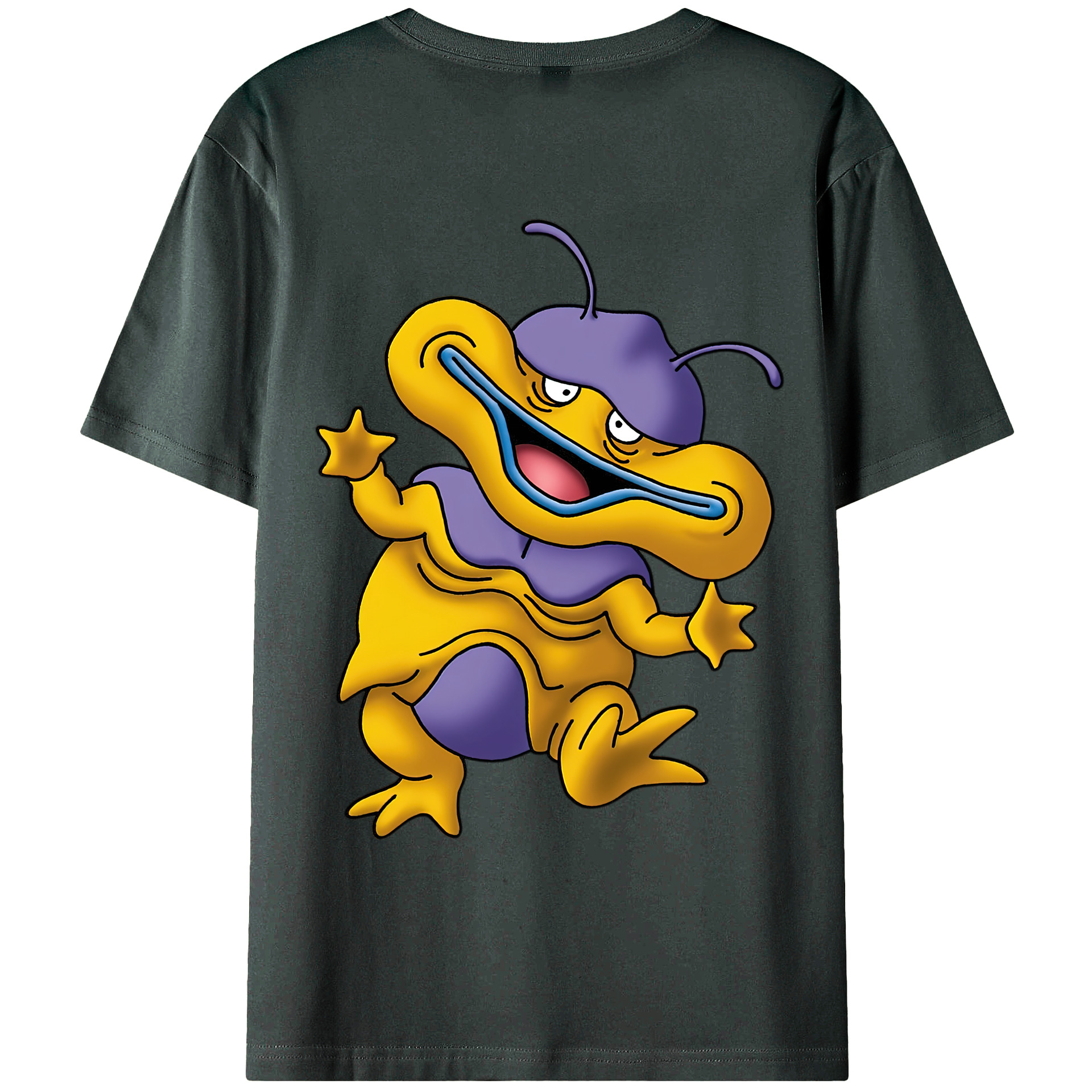 （画像用） ドラゴンクエスト Doragon Kuesuto Dragon Quest 綿100％ メンズ半袖Tシャツ（バックプリント） 通気性